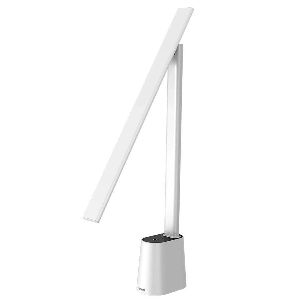 Lampa LED de Birou, Baseus, 5W, 2200 mAh, 3 Moduri Luminozitate, Lumina Auto-Adaptabila, Alb