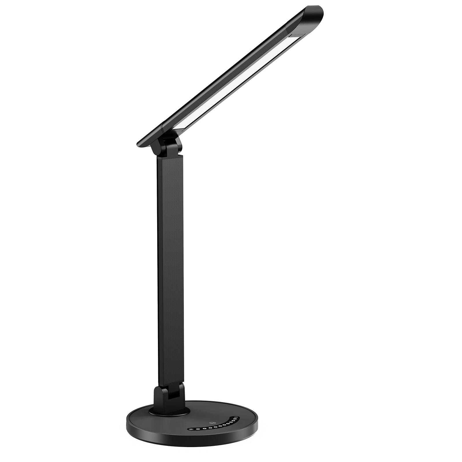 Lampa LED de birou TaoTronics TT-DL13, 12W, 510 lm, Control Touch, port incarcare USB 5V/1A, 5 moduri lumina, Protectie ochi, temperatura lumina 6500K, 44.4 cm, Clasa energetica D, Negru