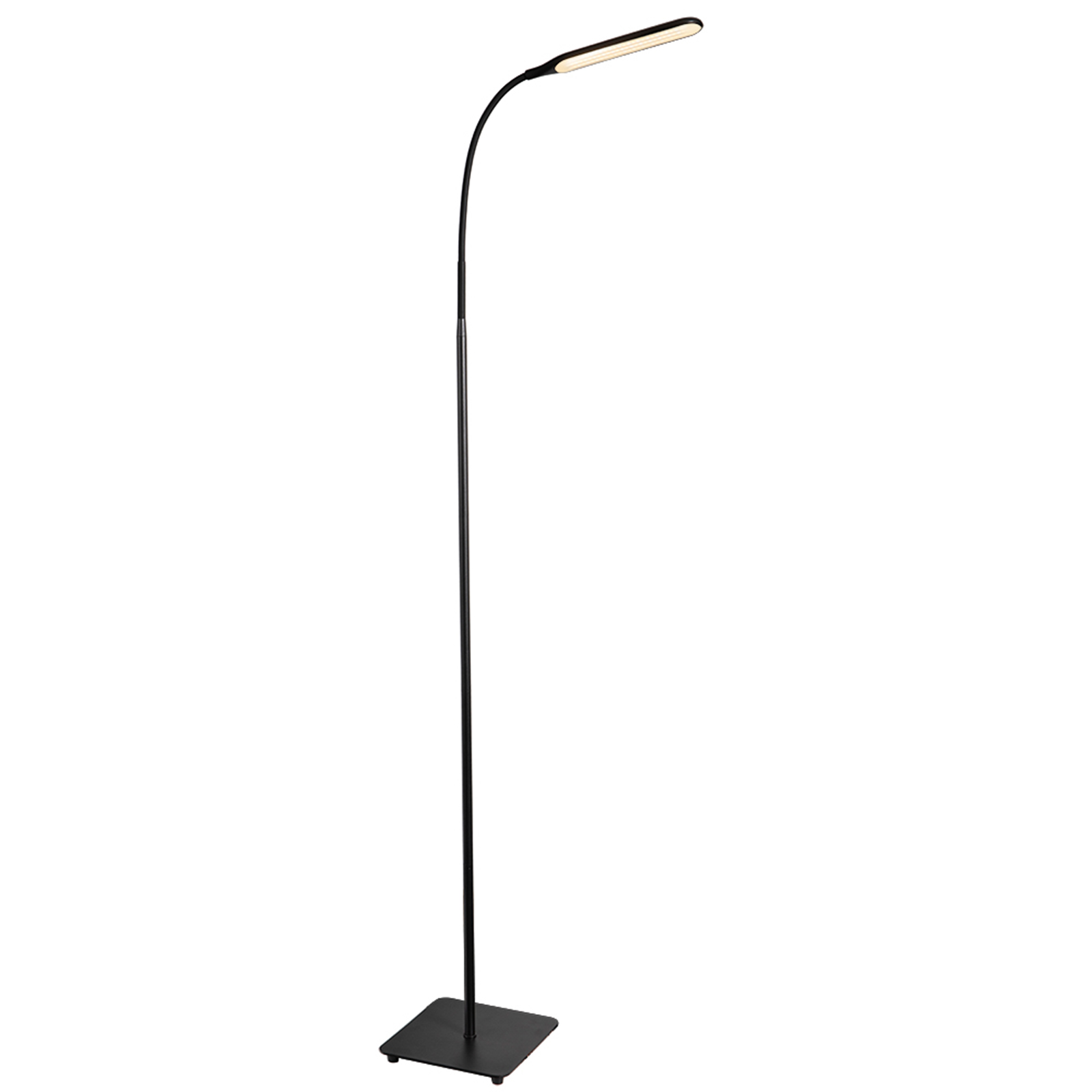 Lampadar LED TaoTronics TT-DL072 Pro, dimabil, 10W, 550 lm, temperatura lumina (3000-6000K), brat flexibil, 173 cm, Negru, Clasa energetica F, Negru
