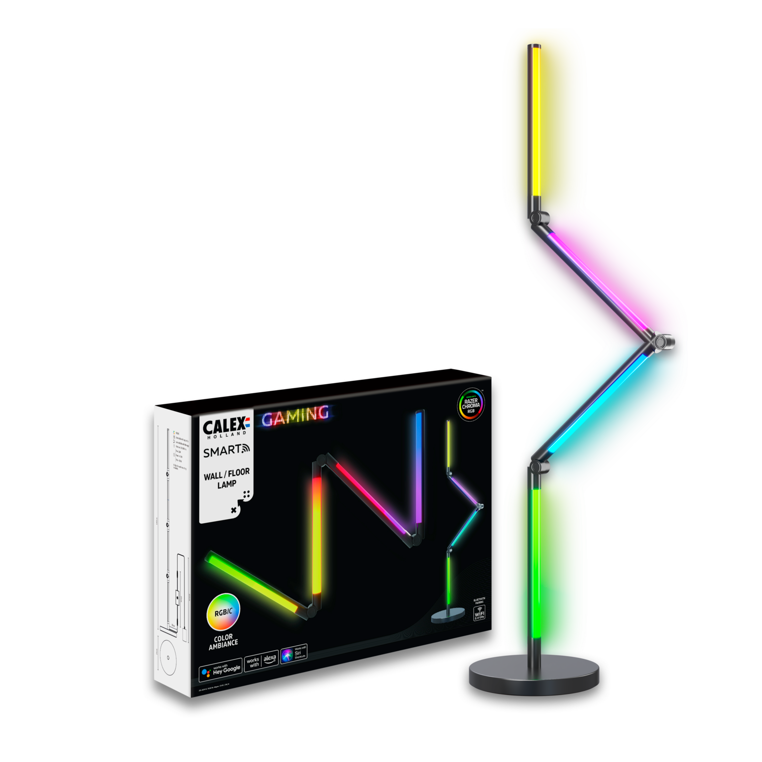 Lampadar Calex Smart Gaming RGBIC, 12W, 140cm