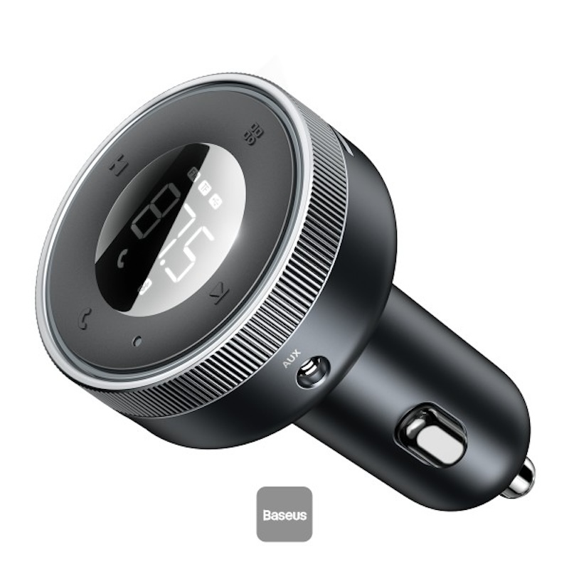 Modulator FM player audio Baseus Enjoy, 2x USB-A, Negru