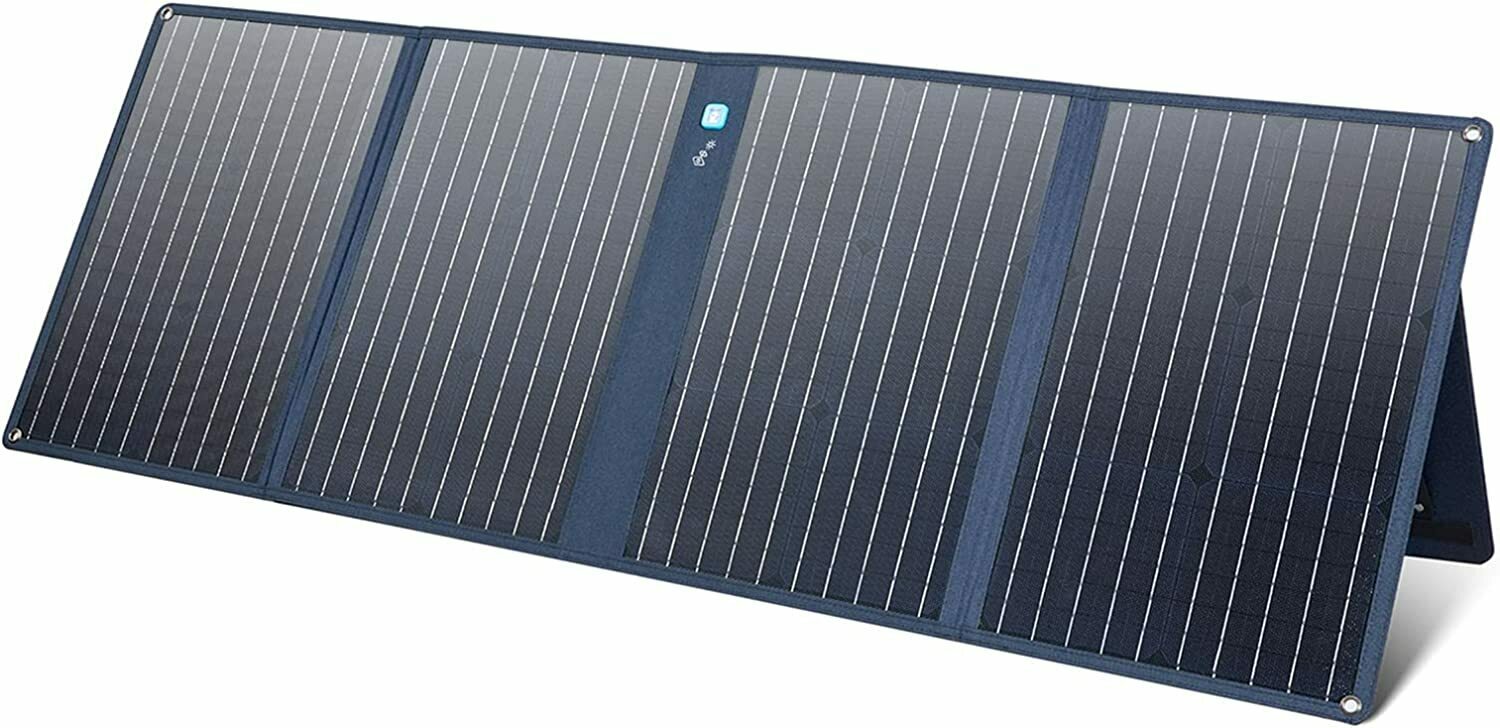Panou solar pliabil Anker 625, 100W, Suport Ajustabil, USB-C, USB-A, compatibil cu PowerHouse