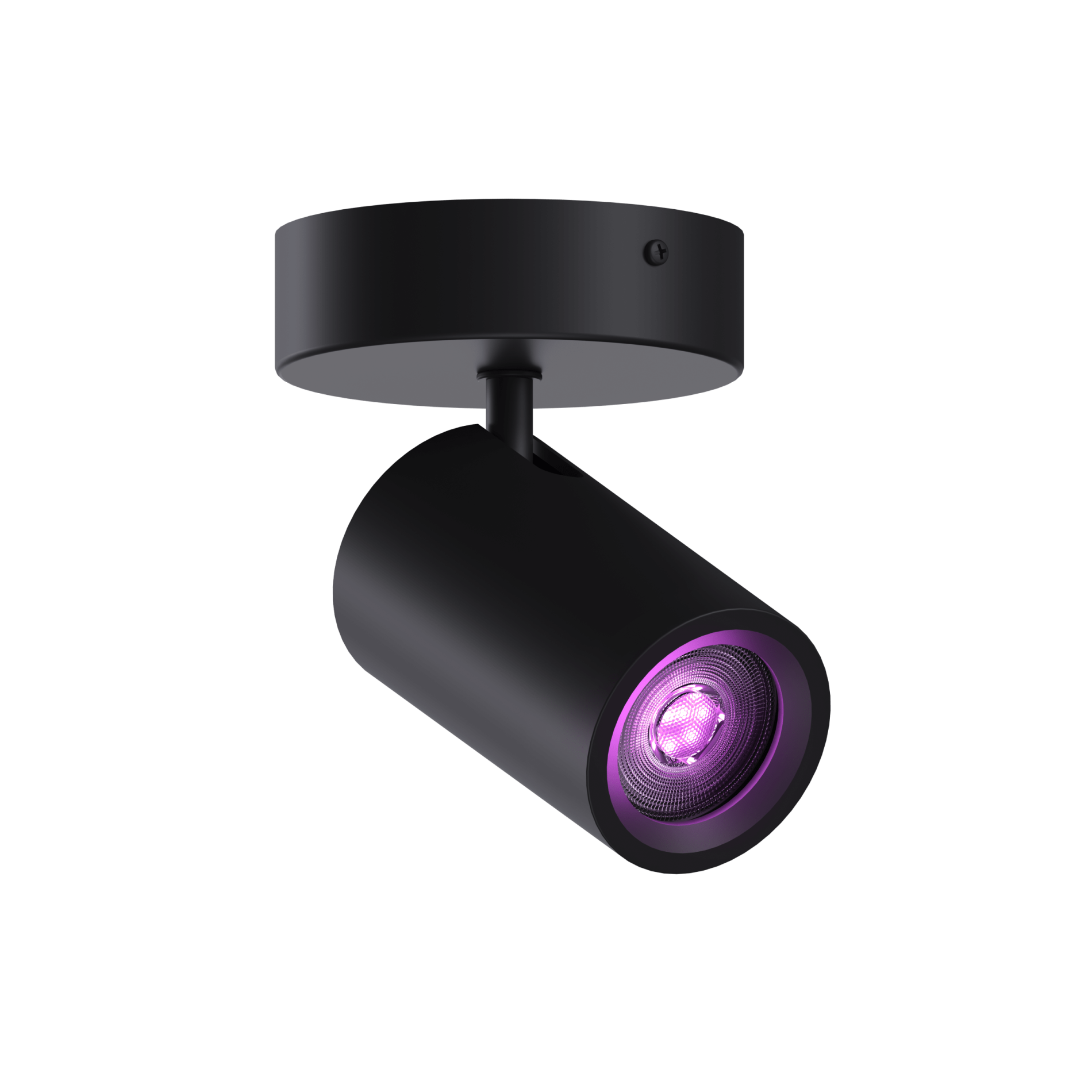 Plafoniera Calex Smart, Rotativ, Bec GU10, 345 lumeni, Aplicatie dedicata, Compatibil cu Amazon Alexa, Negru