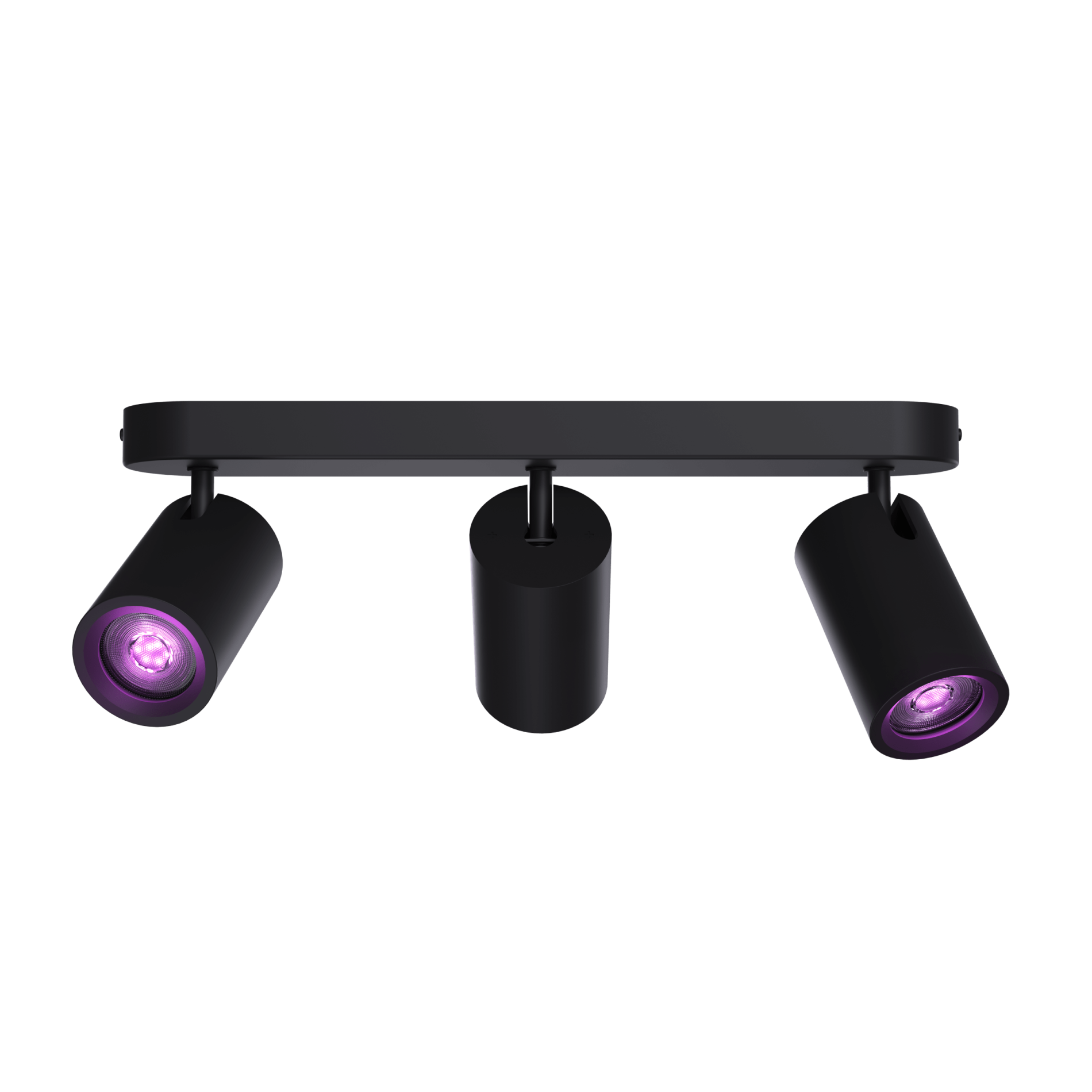 Plafoniera Calex Smart, Rotative in 3 directii, 3 Becuri GU10, 345 lumeni, clasa G, Aplicatie dedicata, Compatibil cu Amazon Alexa, Negru