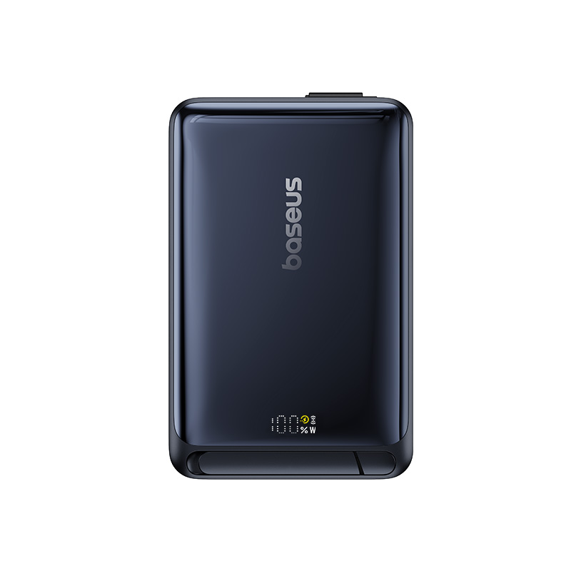 Baterie externa Baseus Nomos Qi2 Magnetic 10.000 mAh, 45W, cablu USB-C, Negru