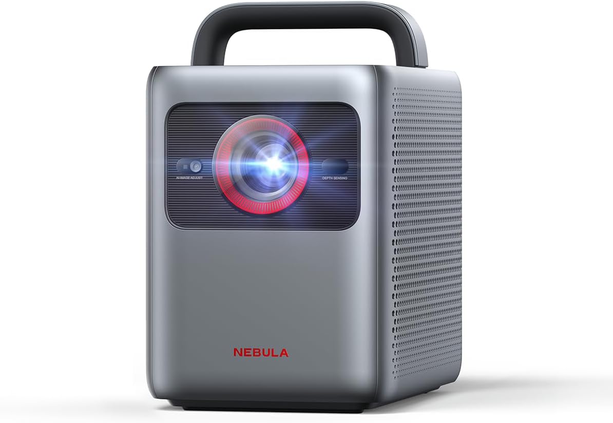 Proiector video portabil smart Anker Nebula Cosmos Laser SE, 4K Dolby Vision, 1800 ANSI Lumens, Google TV, HybridBeam (Laser+LED)