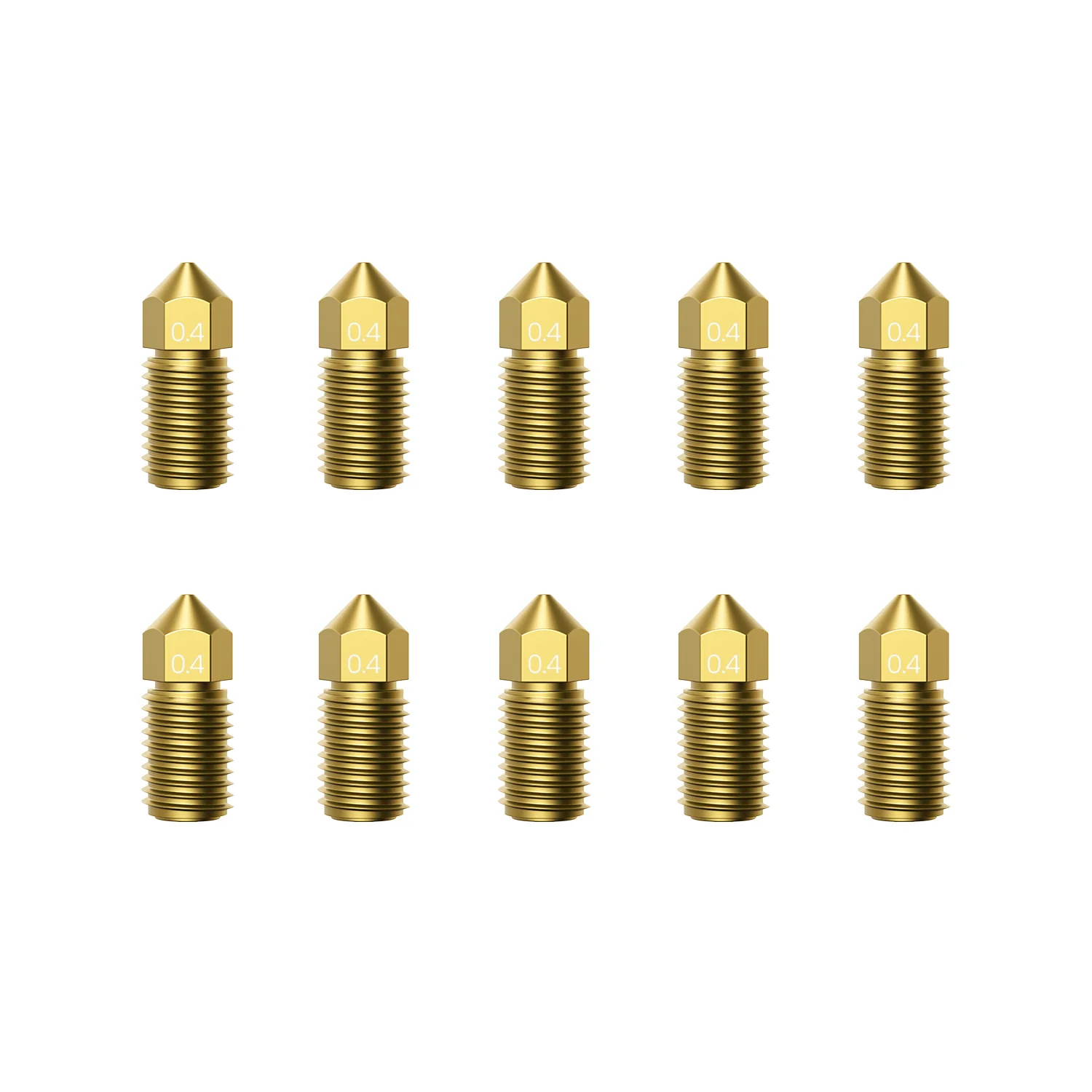 Set 10 Duze Extrudare pentru imprimanta 3D AnkerMake M5, Auriu, 0.4mm