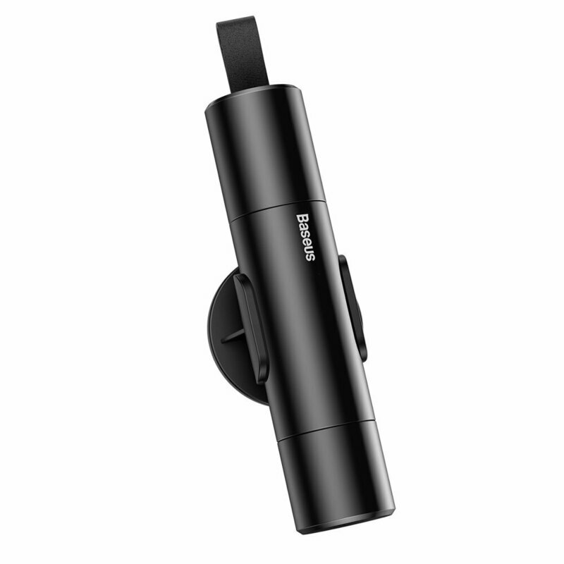 Kit de siguranta auto Baseus (include ciocan parbriz + cutter centura), Gri