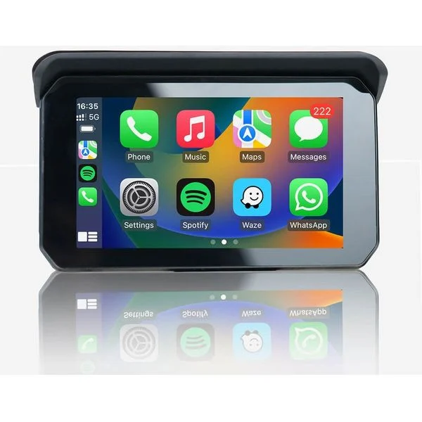 Sistem navigatie & camera DVR Ottocast C5 Lite pentru motocicleta CarPlay & Android Auto, Negru