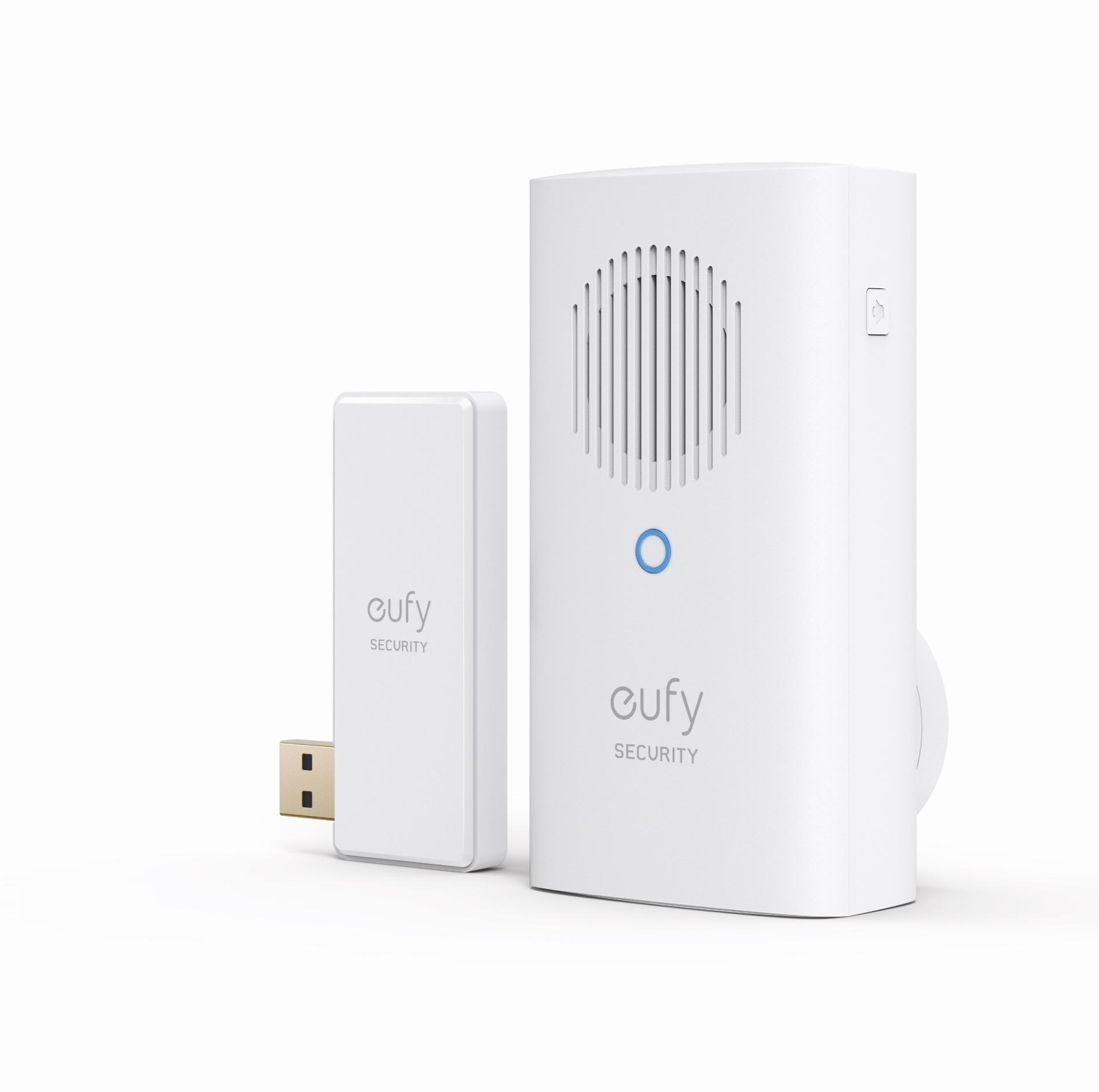 Sonerie Add-on pentru eufy Video Doorbell, Volum reglabil, 8 Ringtone-uri