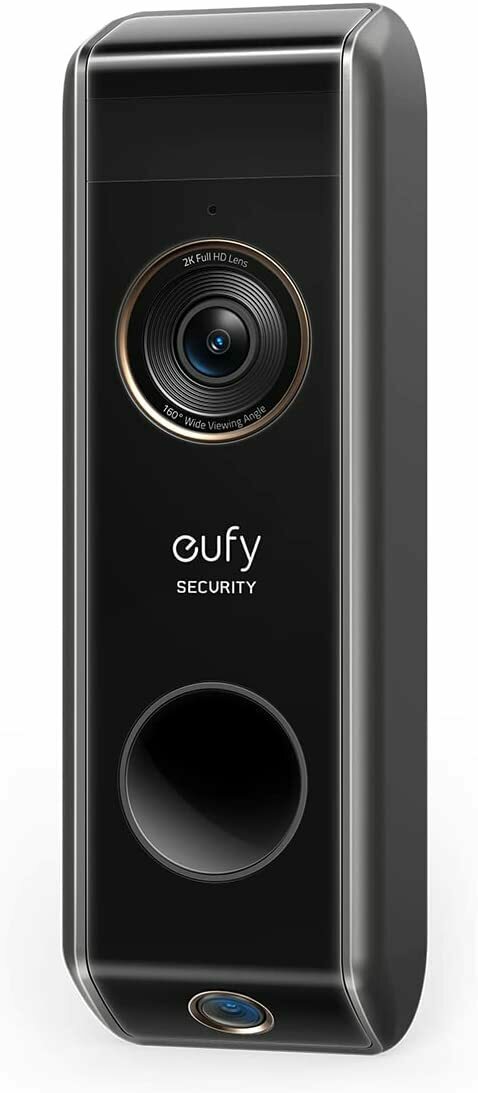 Sonerie video eufy Wireless Dual Camera Add-On, 2K HD, autonomie 6 luni, Negru