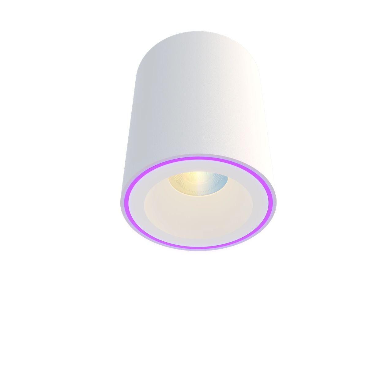 Spot de tavan LED Calex Smart Halo 10cm, RGB, lumina calda, 6.5W, IP20, clasa G, Alb