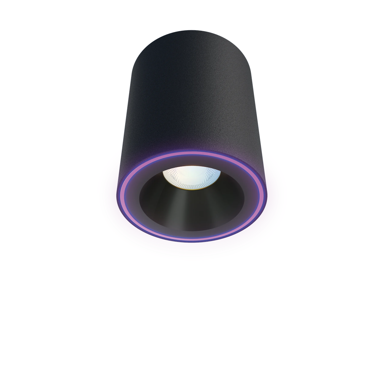 Spot de tavan LED Calex Smart Halo 10cm, RGB, lumina calda, 6.5W, IP20, 340 lm, clasa G, Negru