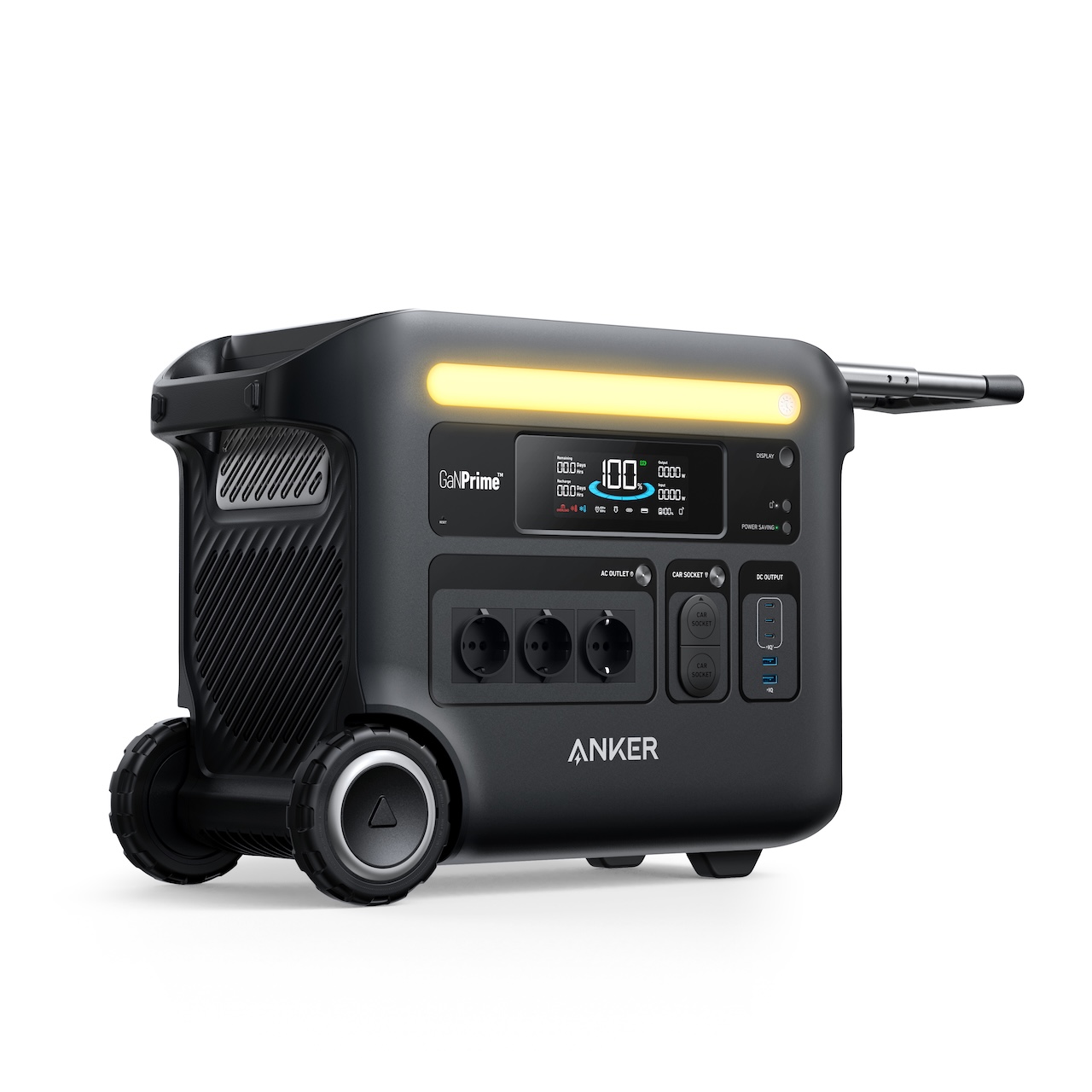Statie de incarcare portabila Anker Solix F2600, 2560Wh 2400W, LiFeP04, 10 porturi, lumina LED
