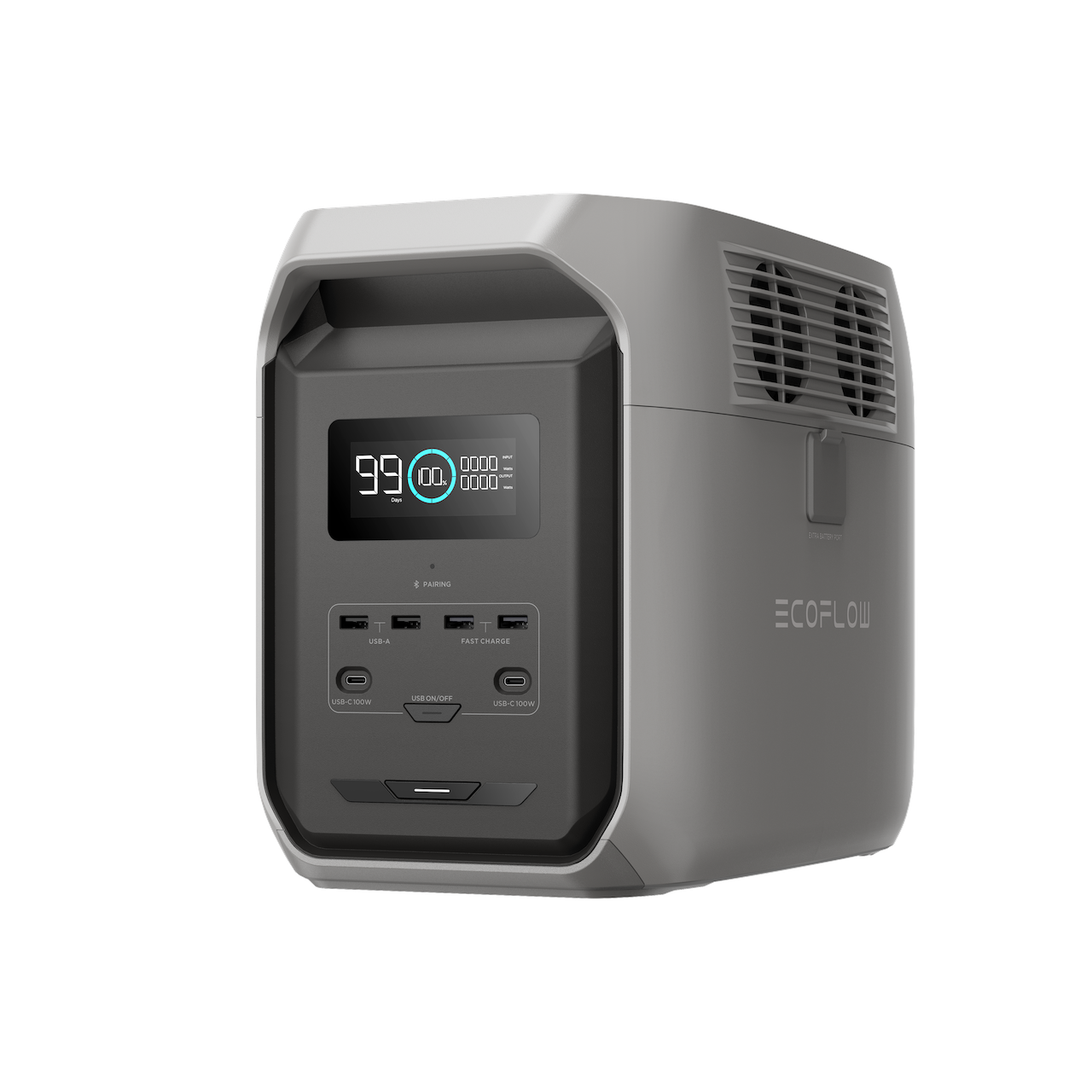 Statie de incarcare portabila EcoFlow Delta 3 1500, 1800W AC, Gri