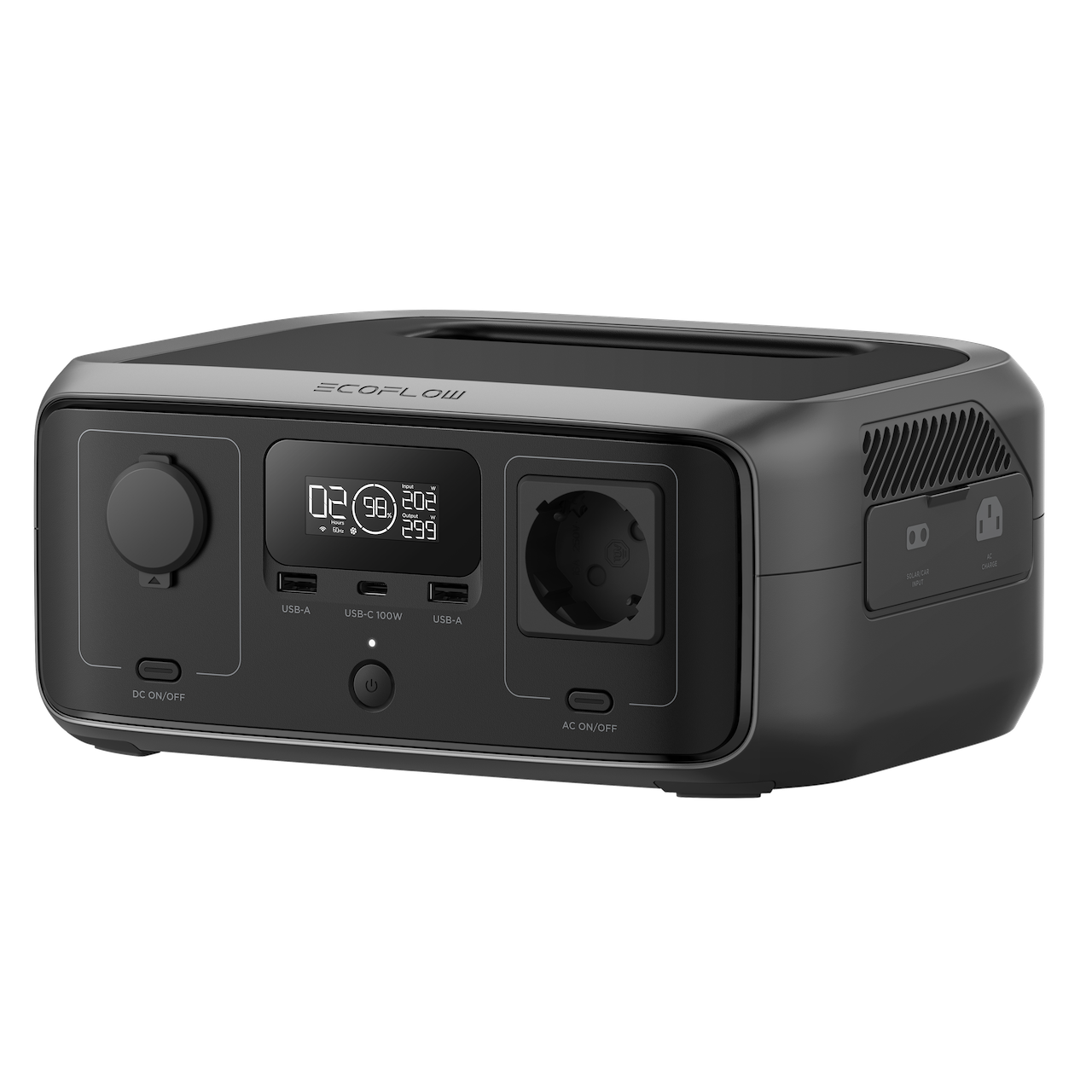 Statie de incarcare portabila EcoFlow River 3, 245 Wh, 300W, 600W cu X-Boost, Negru