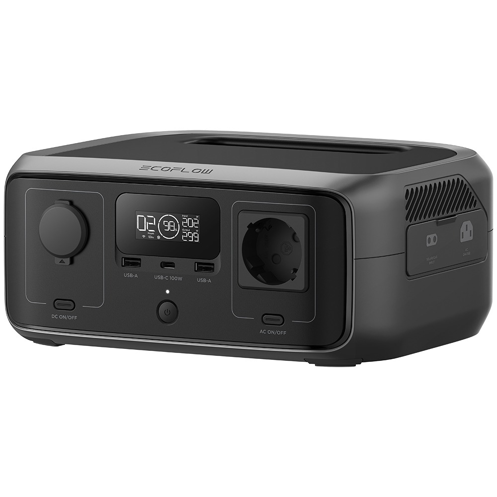 Statie de incarcare portabila EcoFlow River 3 UPS, 245 Wh, 300W, 600W cu X-Boost, Negru