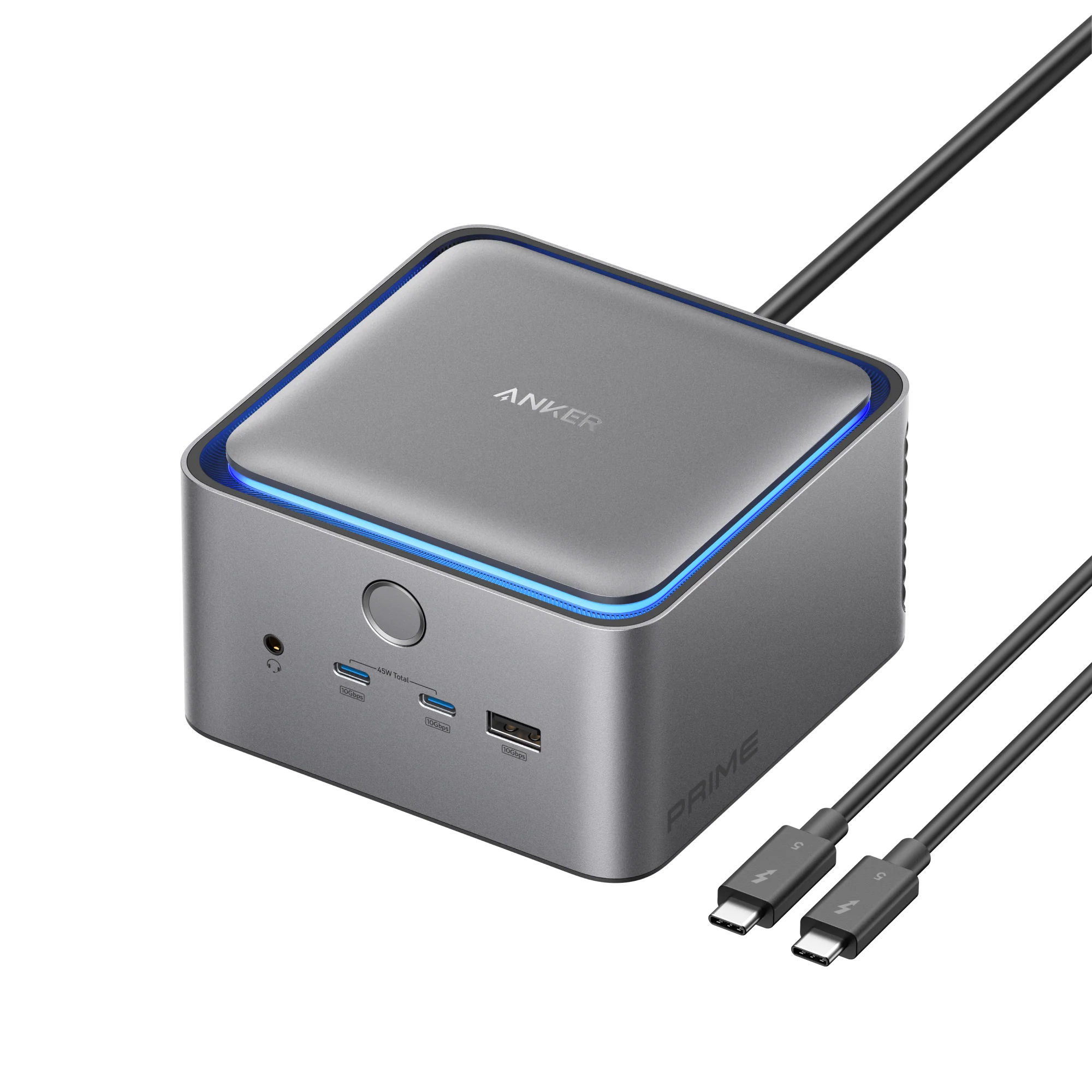 Statie Docking Anker Prime TB5 14-in-1, Thunderbolt 5 Dock, Trnsfer de date de 120Gbps, 140W, Pana la 8K pentru Laptopuri TBT 5/4, Gri