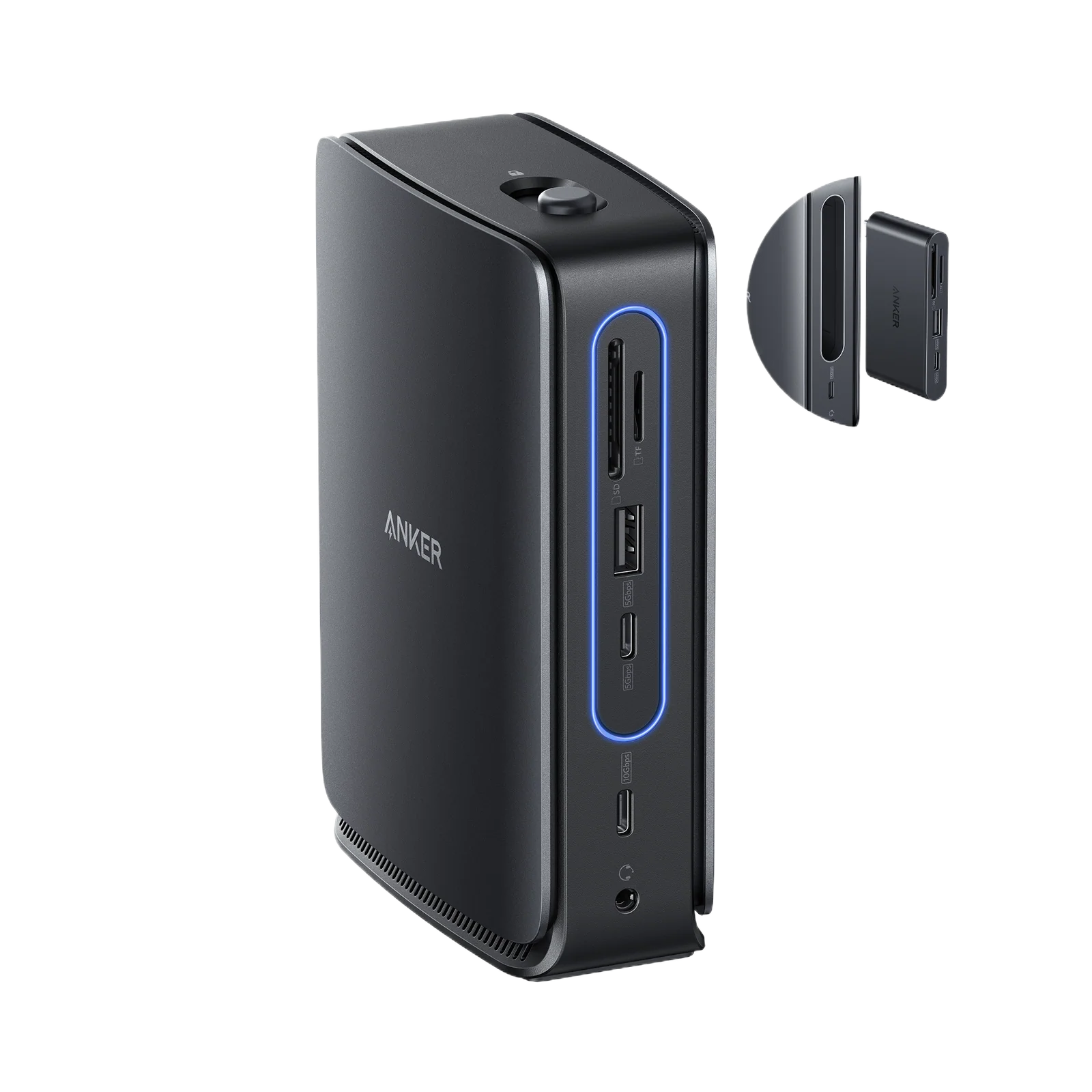 Docking station Anker Nano 13-in-1 Triple Display, HDMI, USB-C, USB-A, Ethernet, Audio Jack, SD/TF, DisplayPort, Negru