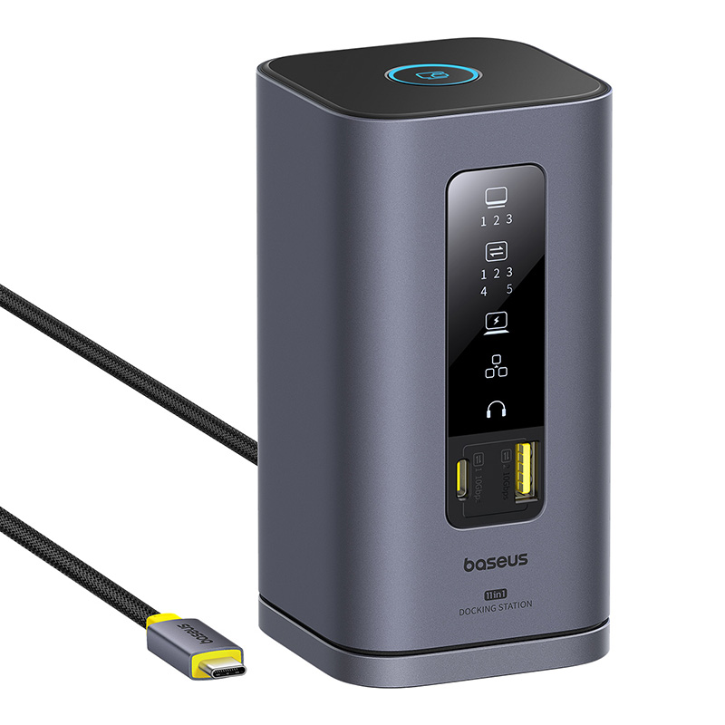 Docking Station Baseus Spacemate 11-in-1 (MAC), 4K, Smart Dispaly, Gri
