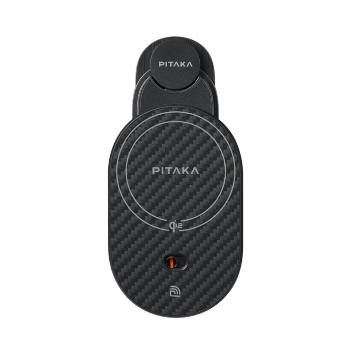 Suport Auto Pitaka MagEZ Pro 2, Qi2, 15W, pentru Tesla, Magnetic, Negru