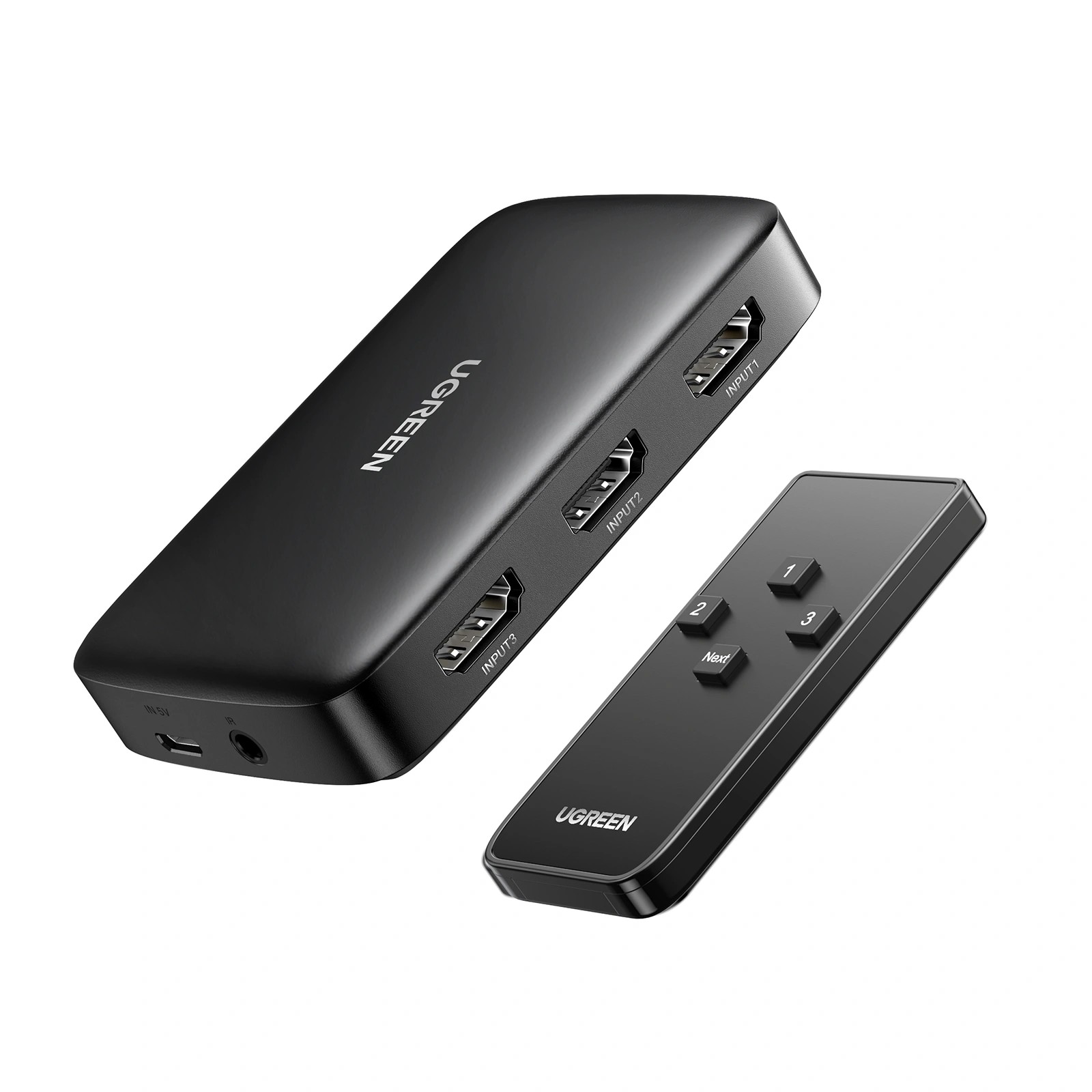 Switch splitter UGREEN 3-in-1 HDMI la HDMI, Negru