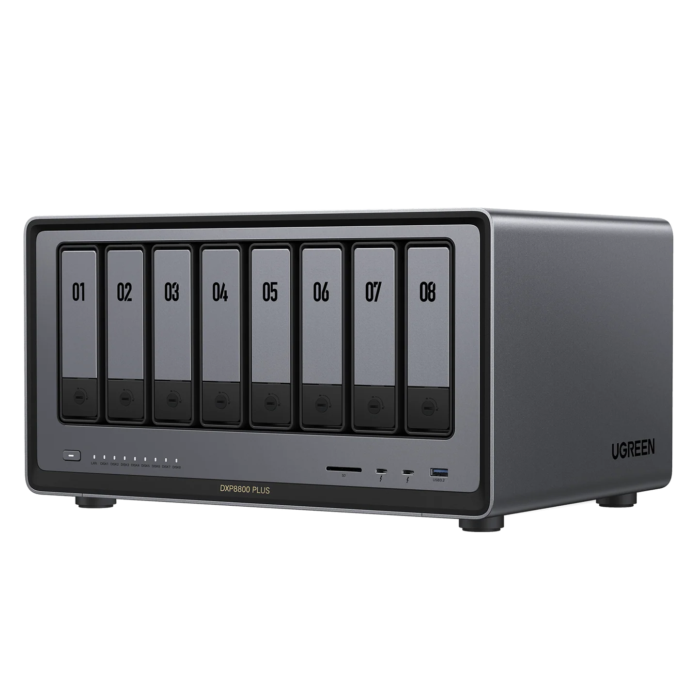 UGREEN Network Attached Storage DXP8800 Plus procesor Intel i5 1235u 10-Core, 8-Bay, 128G SSD, 8GB DDR5, HDMI 8K (Diskless)