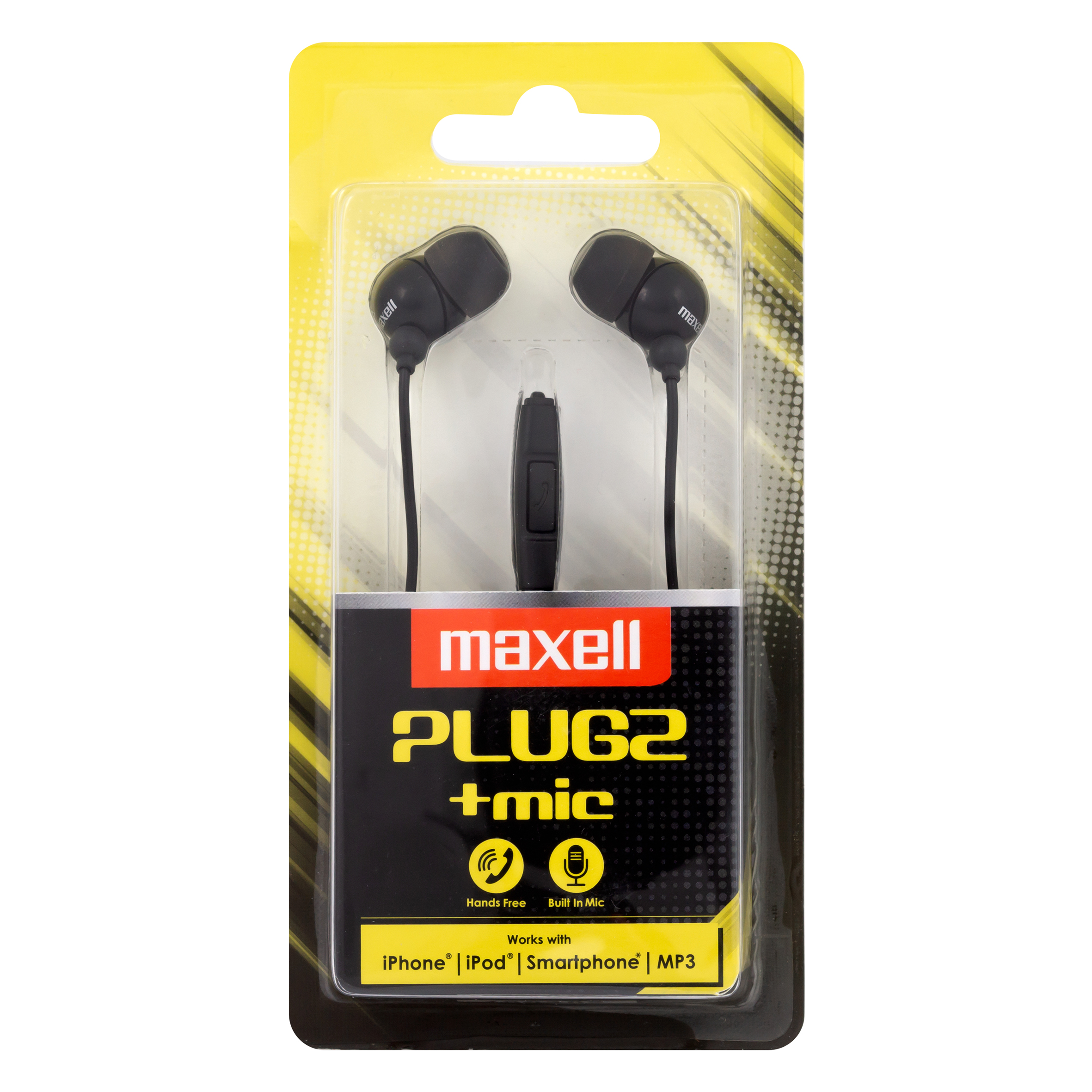 Maxell casca digital stereo Plugz  Microfon Black 303759