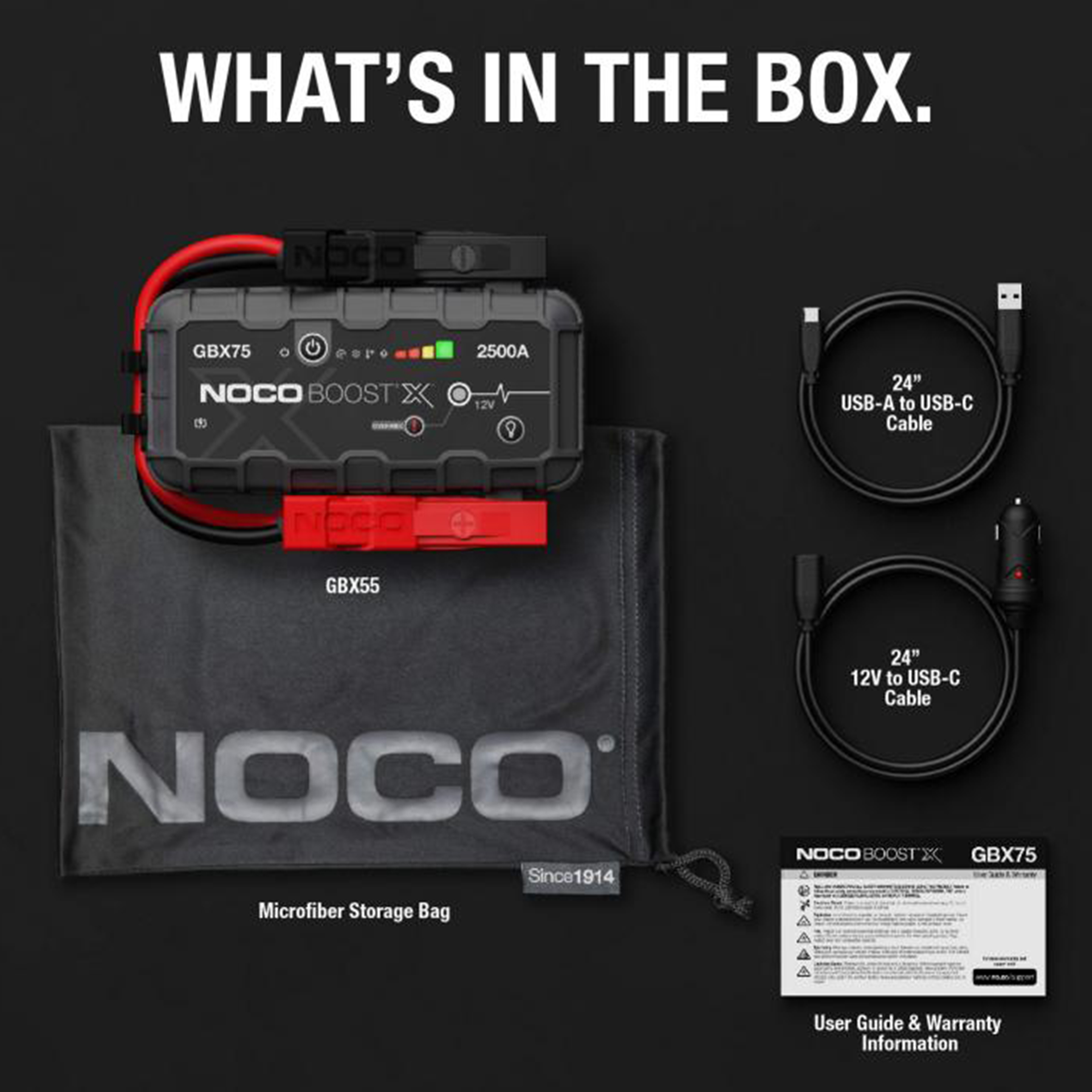 Robot Pornire Auto, Jump Starter Auto 12V Portabil, Curent Pornire 2500A Litiu-Ion, Noco Boost GBX75