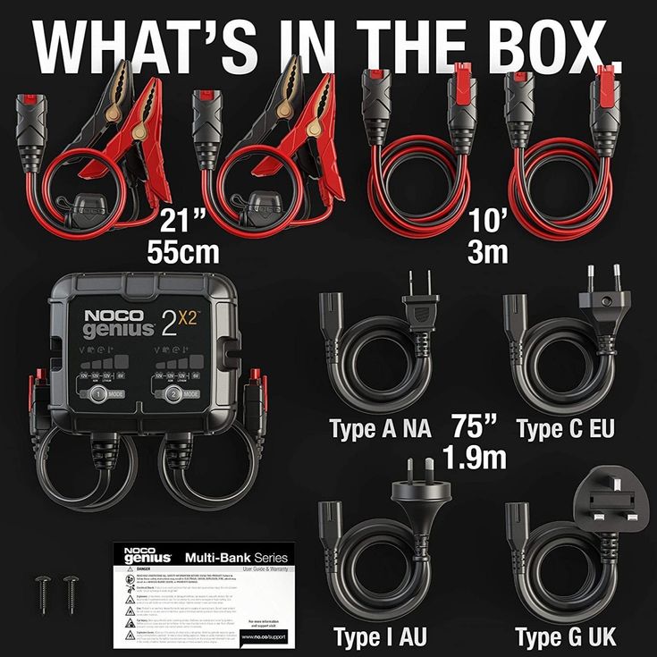 Redresor acumulatori 6V 12V 2A, incarca 2 acumulatori, NocoGenius 2x2