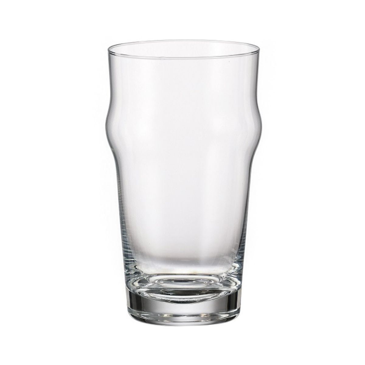 Set de 6 pahare pentru bere, transparent, din cristal de Bohemia, 400 ml, Nonic