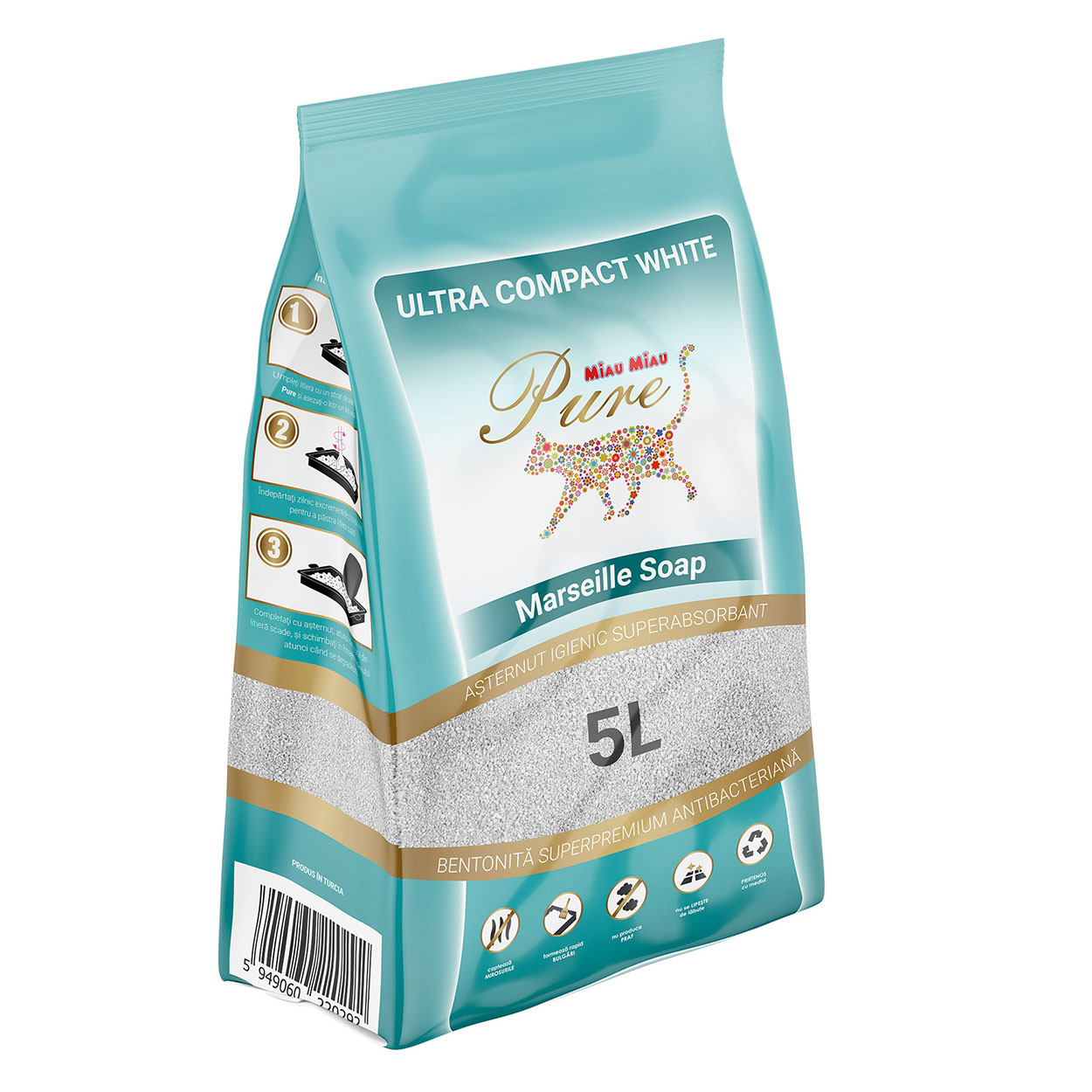 Asternutul igienic MIAU MIAU PURE Marseille Soap 5L Asternut igienic 2023-09-26