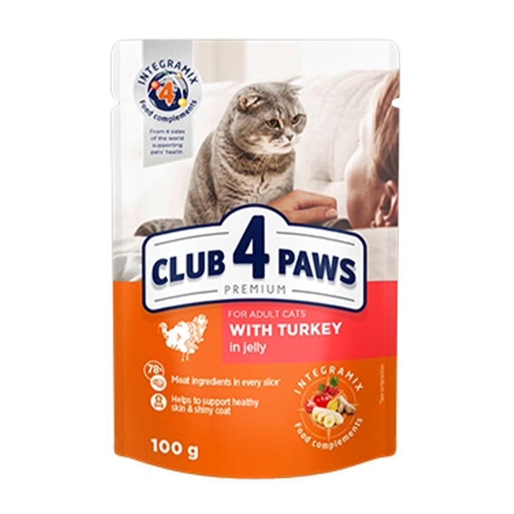 Club 4 Paws Premium Plic Pisica Adult – Curcan (in aspic) 100g (în