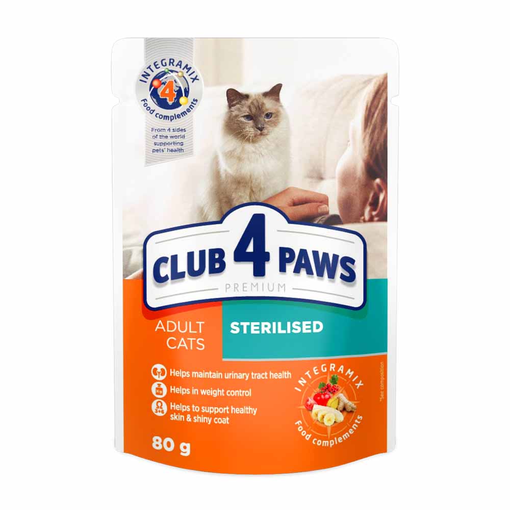 Club 4 Paws Premium Plic Pisica Adult Sterilizat 80g 80g