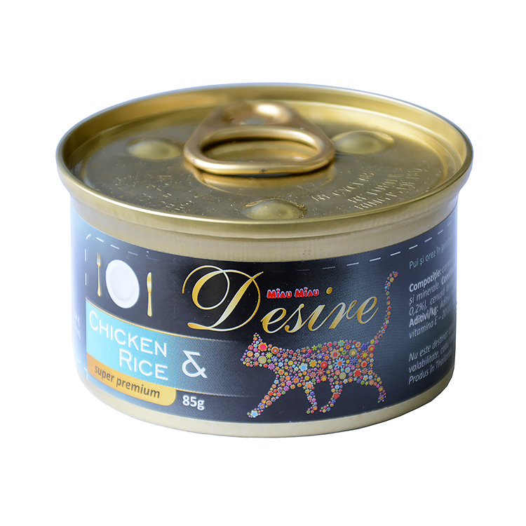 Conserva DESIRE Pui File si Orez in Gelatina 85g