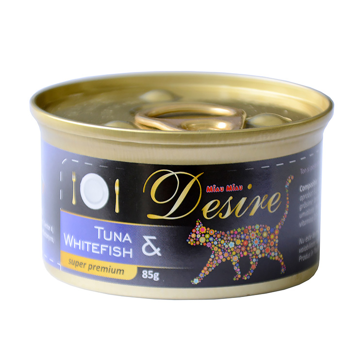 Conserva DESIRE Ton File si Peste Alb in Gelatina 85g