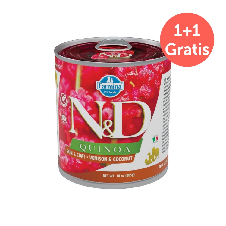 Hrana Umeda Caini N&D QUINOA Adult – Vanat, Nuca de Cocos 285g 285g
