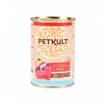 Hrana umeda Caini Petkult Junior Vita 400g 400g