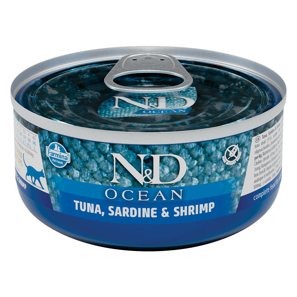 Hrana Umeda Pisici N&D OCEAN Adult – Ton, Sardine si Creveti 70g Pisica Adult 2023-09-26