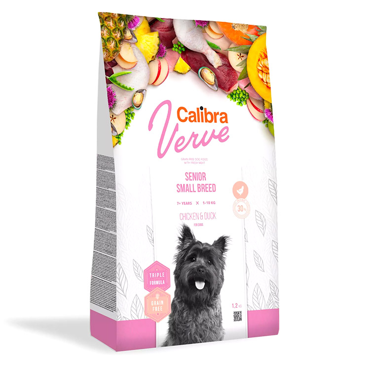 Hrana Uscata Caini CALIBRA Verve Grain Free Senior Small Pui si Rata 6kg