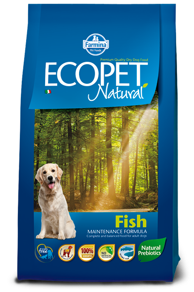 Hrana Uscata Caini ECOPET NATURAL Adult Peste 12 kg