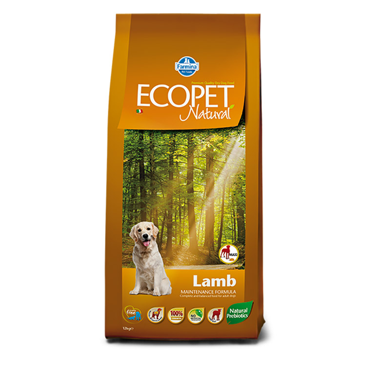 Hrana Uscata Caini ECOPET NATURAL Lamb Maxi 12kg