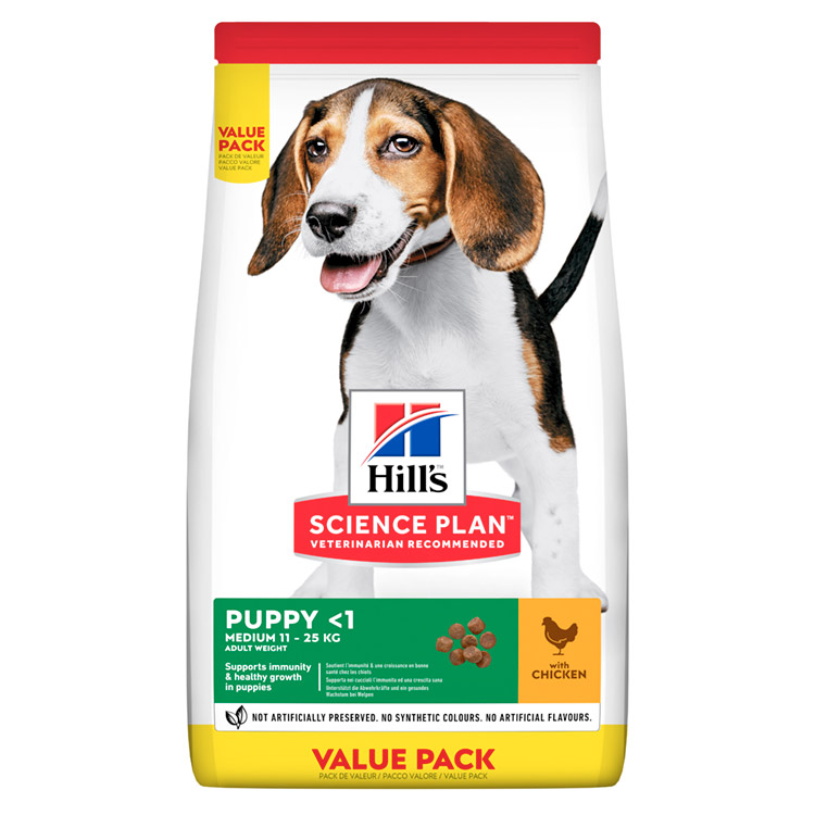 Hrana Uscata Caini HILL\'S SP Canine Puppy Medium Chicken 18kg (Value Pack)