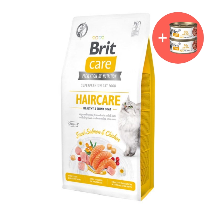Hrana Uscata Pisici BRIT CARE Grain Free Adult Haircare Healthy and Shiny Coat 7kg Pisica Adult 2023-09-26