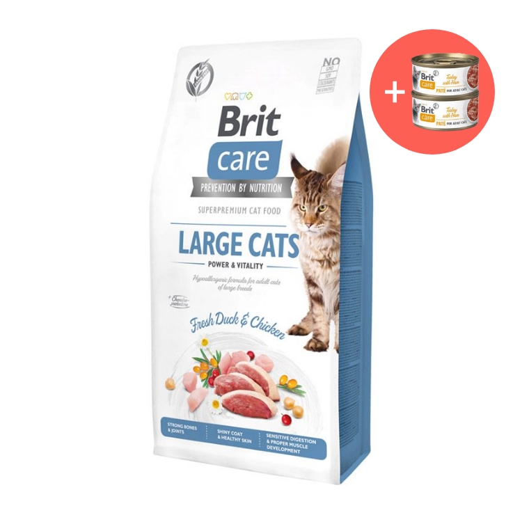 Hrana Uscata Pisici BRIT CARE Grain Free Adult Large Cats Power and Vitality 7kg 7kg