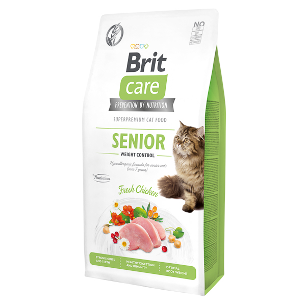 Hrana uscata Pisici BRIT CARE Grain-Free Senior Weight Control 7KG 7kg