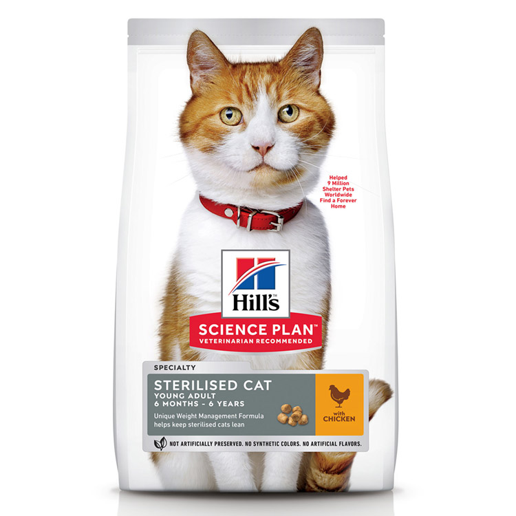Hrana Uscata Pisici HILL’S SP Feline Young Adult Sterilised Chicken 3kg 3kg