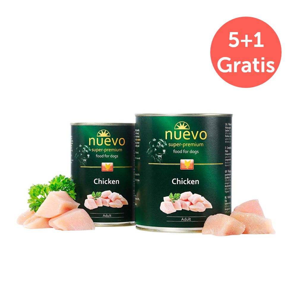 Pachet Conserve Nuevo Caine Adult, Pasare 6 x 400g