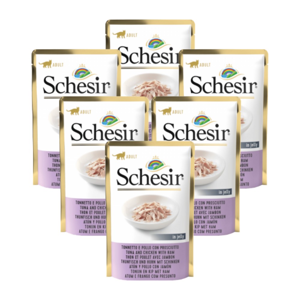 Pachet Schesir Cat Plic Ton,Pui si Sunca 6x85g 6x85g