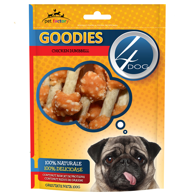 Recompense 4DOG Goodies Chicken Dumbbells 100g